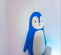 Cute 3D Printable Penguin/Baby Penguin with Drawer Organizer Secret Compartment  3D model