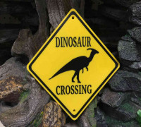 Dinosaur Crossing Sign 3D model