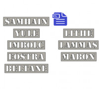 Wicca Festivals Stencil Set 3D model