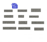 Zodiac Names Stamp 3D model