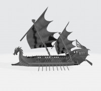 Dark elf ship 3D model