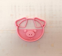 Cookie cutter Piggy 3D model
