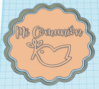 Cookie cutter mi comunion 3D model