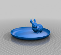 Low Poly Easter Plate Bunny 3D model