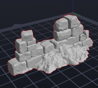 Wall ruins  sample kickstarter 3D model