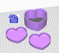 Bubble Heart Bath Bomb Mold 3D model
