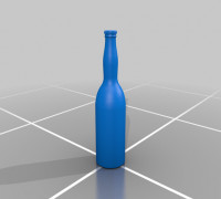 Beer bottle with cap 3D model