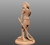 Wolf Samurai - Tabletop Miniature 3D model