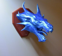 Skyrim Swamp Dragon wall Trophy 3D model