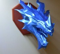 Skyrim ice Dragon wall Trophy 3D model