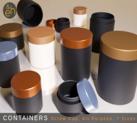 Container - Screw Cap, 4 Sizes, All Purpose - Tin, Box, Can 3D model