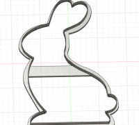 Easter bunny cookie cutter 3D model