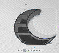 Crescent Moon Shelf 3D model