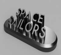 Space Sailors Name Plate 3D model