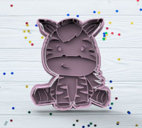 Zebra cookie cutter 3D model
