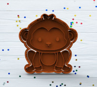 Monito cookie cutter 3D model