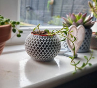 round geometric pot 3D model