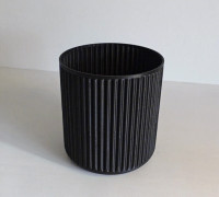 Trash can with swing lid 3D model