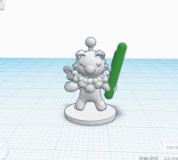 Moogle with Cactus Sword 3D model