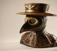 Plague Doctor bust 3D model