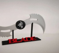 Blade glaive + holder 3D model