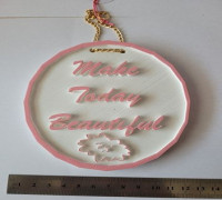 Make Today Beautiful sign 3D model