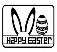2D Happy Easter 3D model