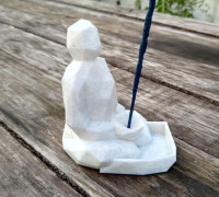 Budha low poly incense holder 3D model