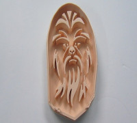Chewbacca cookie cutter v3 3D model