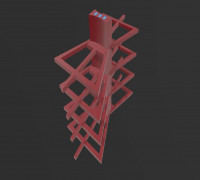 Horizontal spool support 3D model