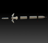 Updated.. Link's Master Sword With Keys 3D model