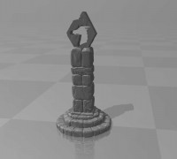 Modular DnD deity Pillar 3D model