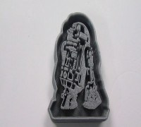 R2-D2 cookie cutter v2  3D model