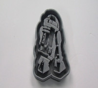 R2-D2 cookie cutter 3D model