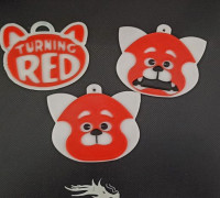 keychain pack Turning Red 3D model