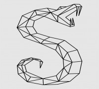 Geometric snake 3D model