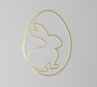 Easter Bunny Egg Wall Hanger Decor 3D model