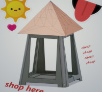 Lantern for Led lights with battery 3D model