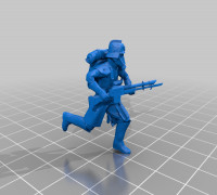 KRIEG INFANTRY CHARGING RUNNING 3D model