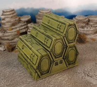Scifi containers 3D model