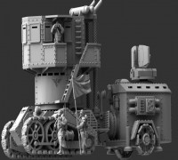 Command-staff steam tank "Veles" 3D model
