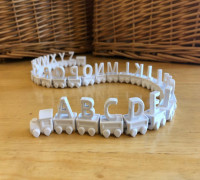 Customizable Alphabet Train 3D model