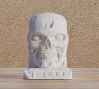File: Terminator + Base and support in digital format 3D model