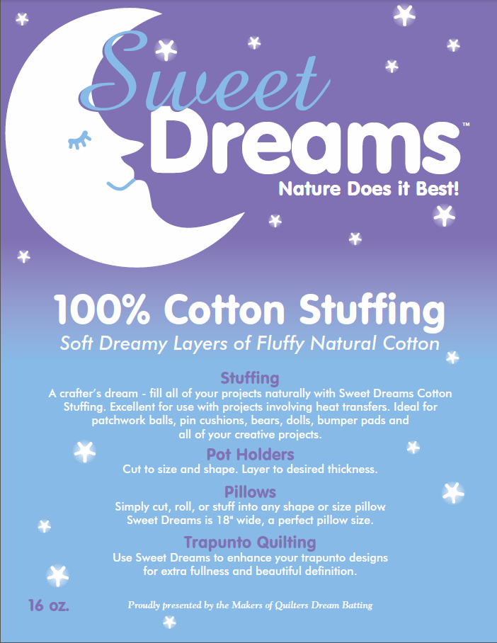 Sweet Dreams 100% Cotton Stuffing, Quilter's Dream #SWEET