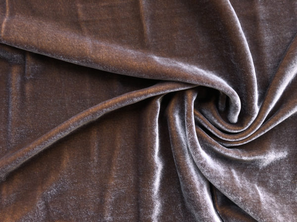 Silk/Rayon Velvet - Iridescent Grey/Gold