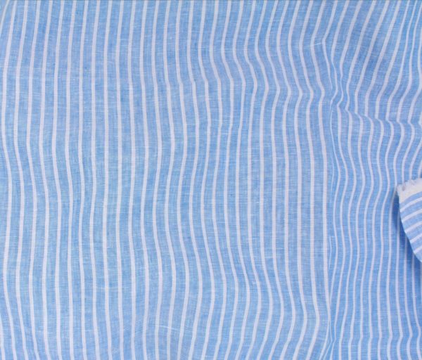 Romsey Stripe Linen - Aqua