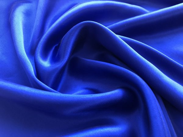 Sueded Silk Charmeuse - Marine Blue