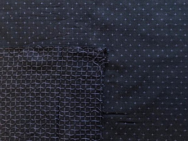 Textured Yarn Dyed Cotton - Cross Stitch - Black