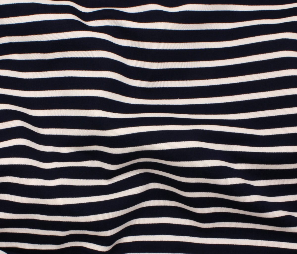 St. James Stripe - Rayon/Poly Knit - Navy - Stonemountain & Daughter ...