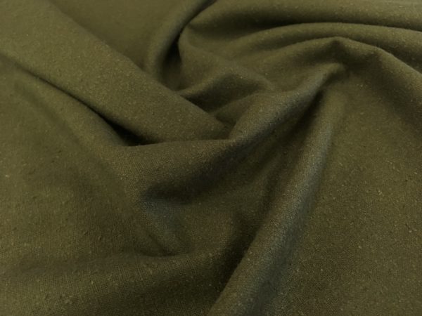 Silk Noil - Deep Olive